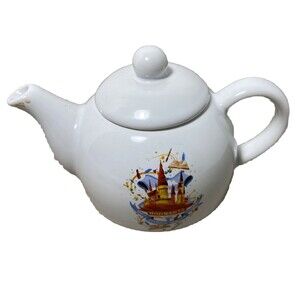 Harry Potter Hogwarts Mini Porcelain Teapot 5oz With Lid White Graphic Print